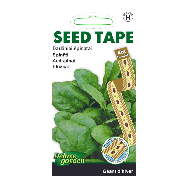 SEED TAPE WITH FERTILISER BAR SPINACH GEANT D'HIVER