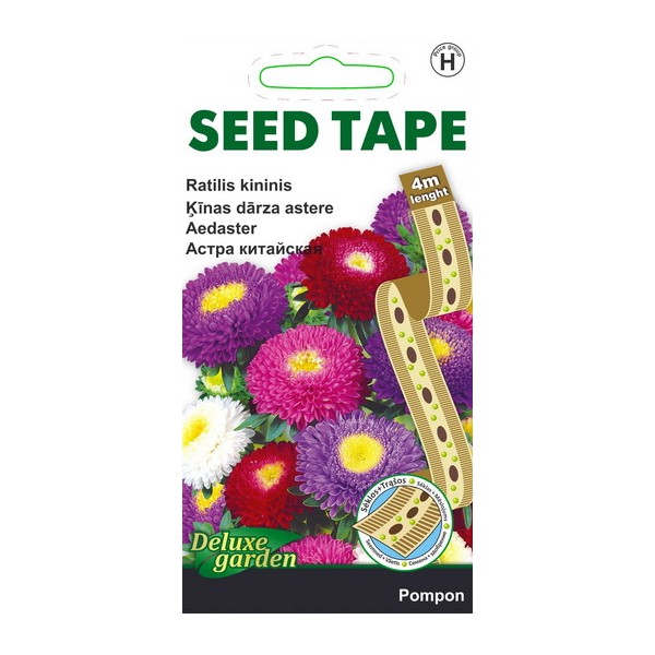 Seed tape with fertilizer Callistephus POMPON (MIX)