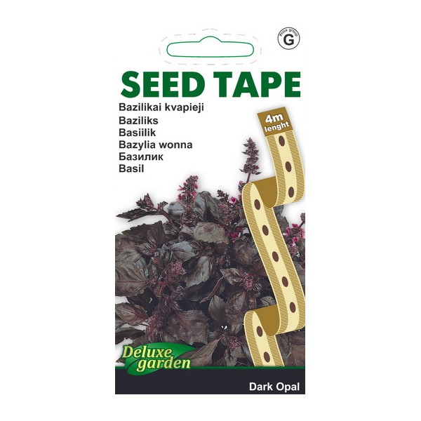 Seed tape BASIL AROMATIC DARK OPAL