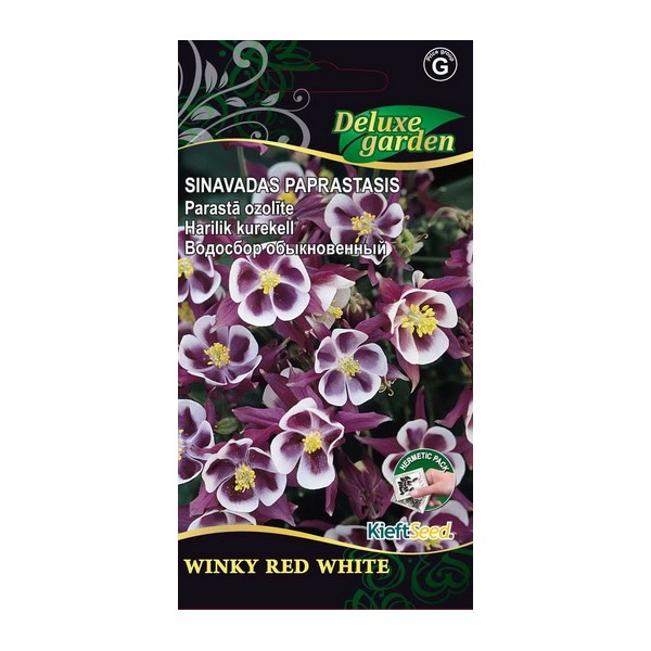 Aquilegia vulgaris WINKY RED WHITE 10 seeds