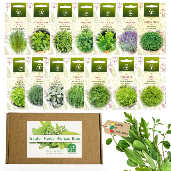 Herb Seeds Kit – 15 Top Quality Herb Varieties