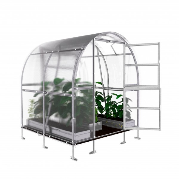 Šiltnamis KLASIKA Slim - 4 mm storio kanalinis polikarbonatas - 2 x 4 m (8 m²)