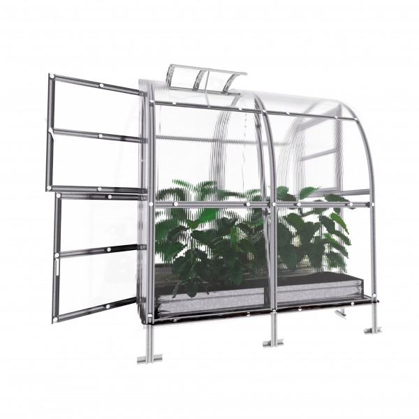 Šiltnamis KLASIKA Slim - 4 mm storio kanalinis polikarbonatas - 2 x 4 m (8 m²)