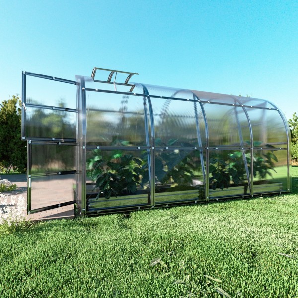 Šiltnamis KLASIKA Slim - 4 mm storio kanalinis polikarbonatas - 2 x 4 m (8 m²)