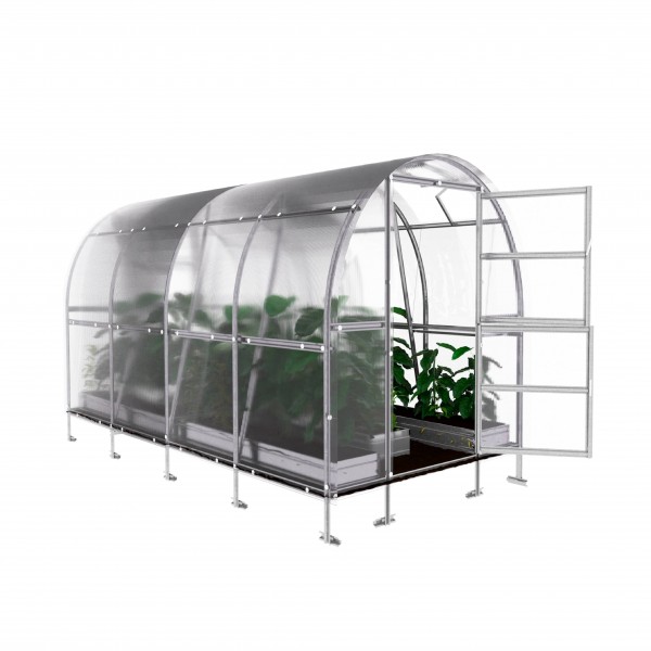 Šiltnamis KLASIKA Slim - 4 mm storio kanalinis polikarbonatas - 2 x 4 m (8 m²)