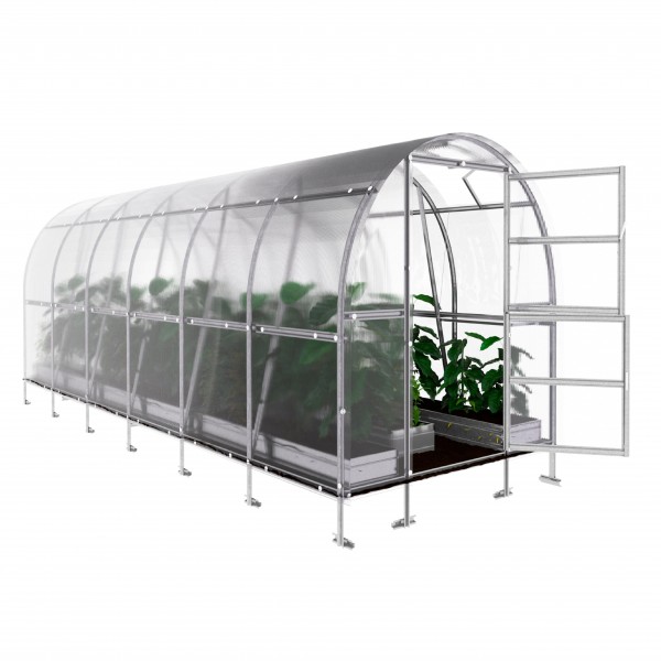 Šiltnamis KLASIKA Slim - 4 mm storio kanalinis polikarbonatas - 2 x 4 m (8 m²)