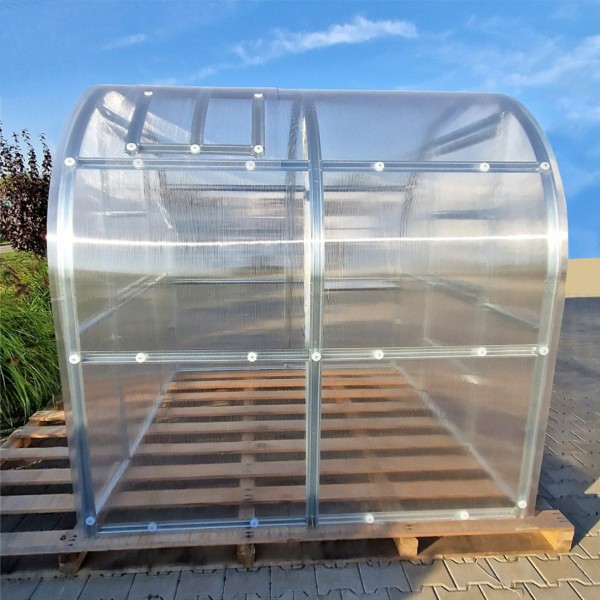 Šiltnamis KLASIKA Slim - 4 mm storio kanalinis polikarbonatas - 2 x 6 m (12 m²)