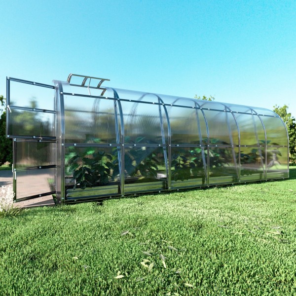 Šiltnamis KLASIKA Slim - 4 mm storio kanalinis polikarbonatas - 2 x 12 m (24 m²)