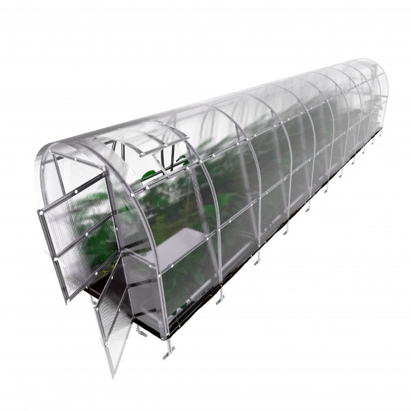 Šiltnamis KLASIKA Slim - 4 mm storio kanalinis polikarbonatas - 2 x 12 m (24 m²)
