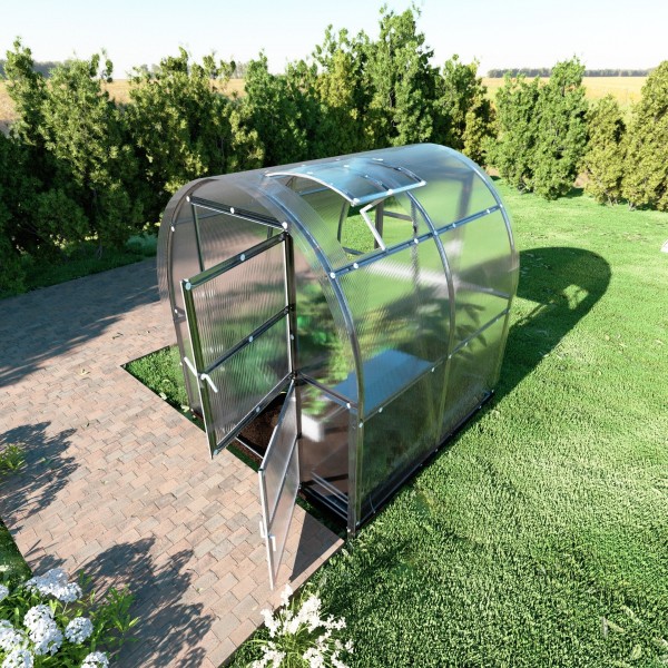 Šiltnamis KLASIKA Slim - 6 mm storio kanalinis polikarbonatas - 2 x 8 m (16 m²)