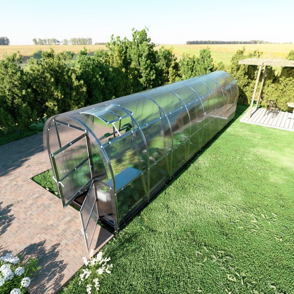 Šiltnamis KLASIKA Slim - 6 mm storio kanalinis polikarbonatas - 2 x 8 m (16 m²)