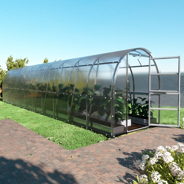 Šiltnamis KLASIKA Slim - 6 mm storio kanalinis polikarbonatas - 2 x 8 m (16 m²)