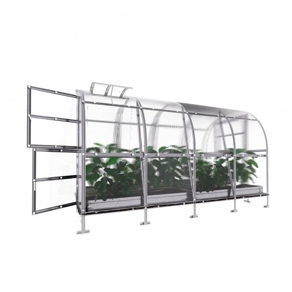 Šiltnamis KLASIKA Slim - 6 mm storio kanalinis polikarbonatas - 2 x 12 m (24 m²)