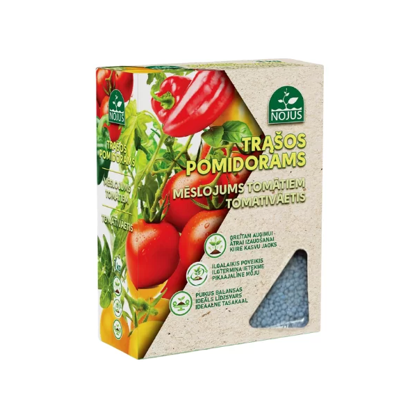 Nojus Klooriton Rakeinen NPK-yhdistelmälannoite Tomaatille Mikroravinteilla, 1 kg