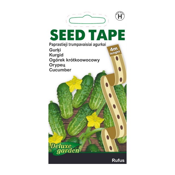 Seed Tape CUCUMBERS, SHORT-FRUITED RUFUS